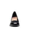 Clarks Freva55 Court Black Pat