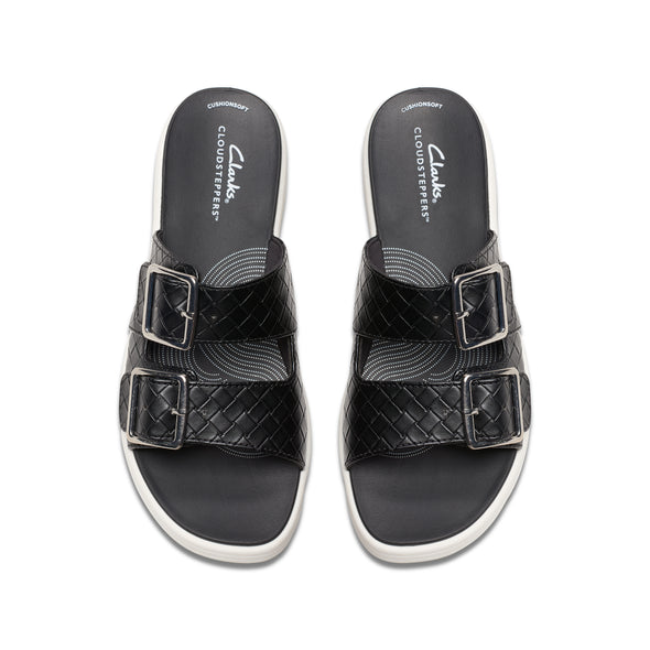 Clarks Drift Buckle Black Woven