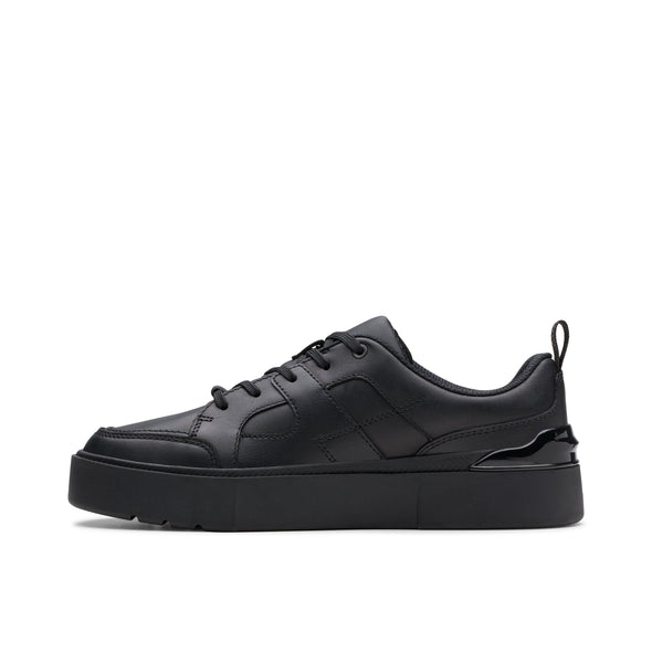 Clarks Oslo Flare Y Black Leather Wide Width