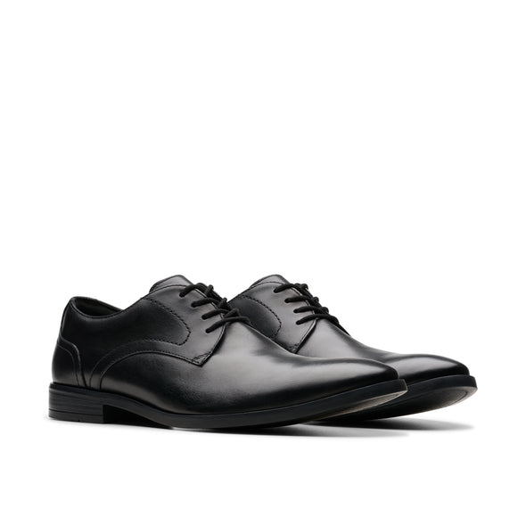 Clarks Brandon Lace Black Leather