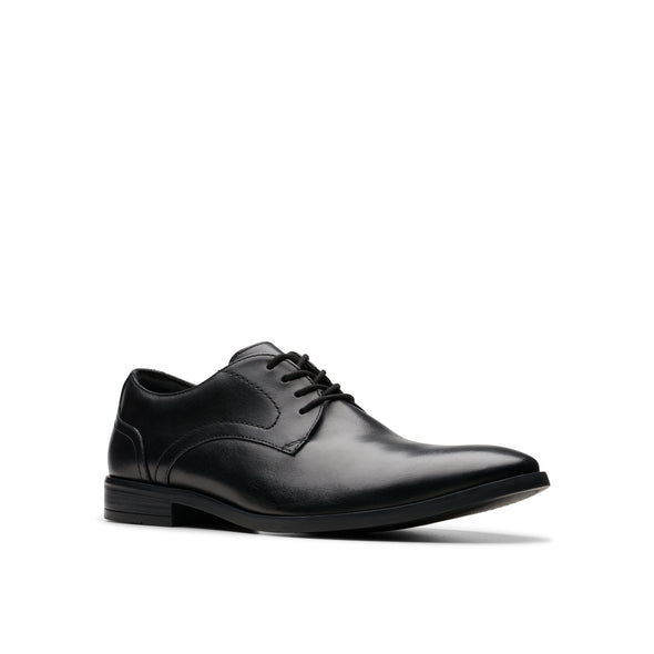 Clarks Brandon Lace Black Leather