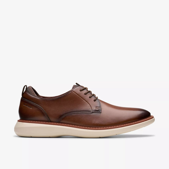 Clarks Brantin Plain Dark Tan Leather