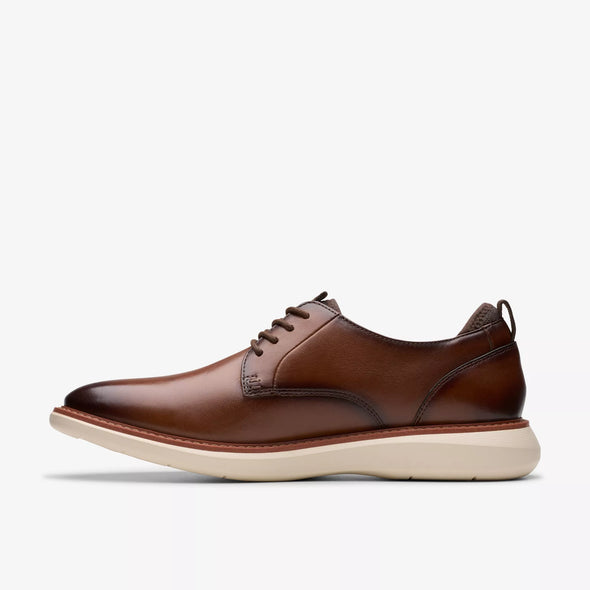 Clarks Brantin Plain Dark Tan Leather