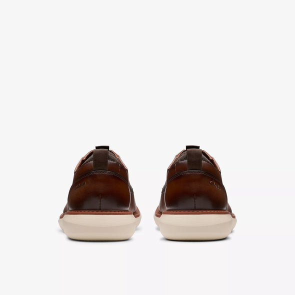 Clarks Brantin Plain Dark Tan Leather