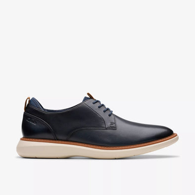 Clarks Brantin Plain Navy Leather