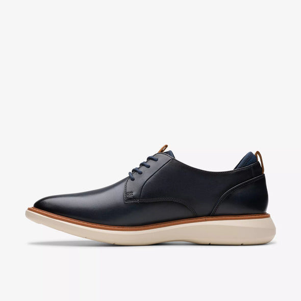 Clarks Brantin Plain Navy Leather