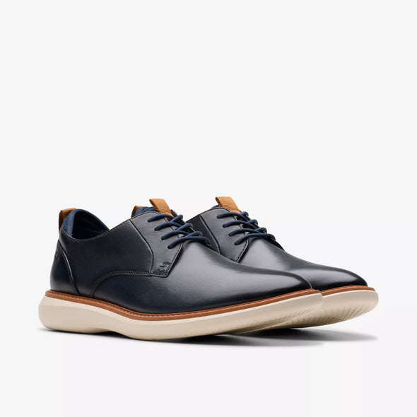 Clarks Brantin Plain Navy Leather