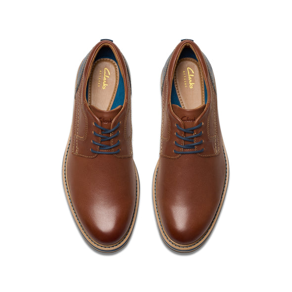 Clarks Monahan Plain Tan Leather