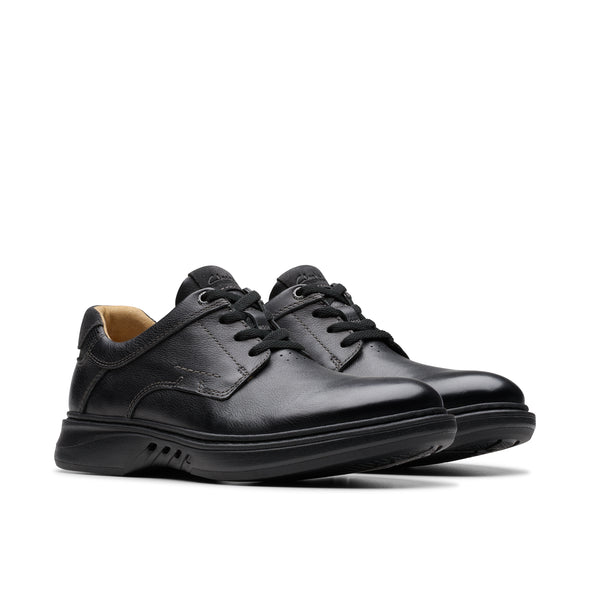 Clarks Un Briley Pace Black Leather - Wide Width