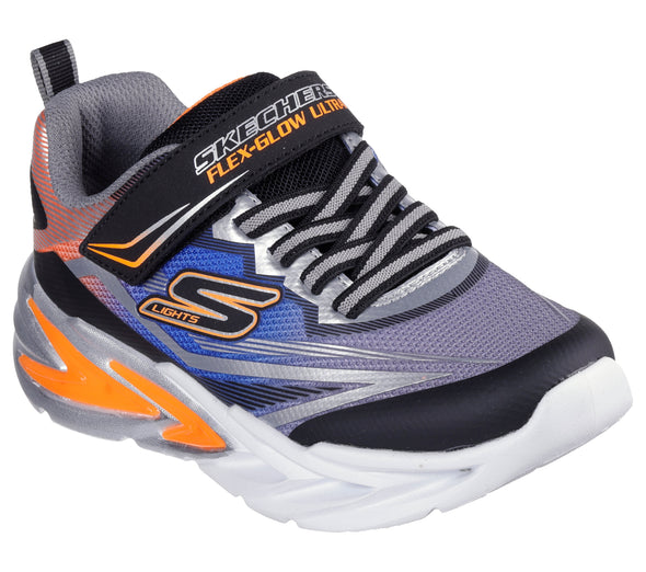 Skechers 400139L Flex - Glow Ultra Black Silver