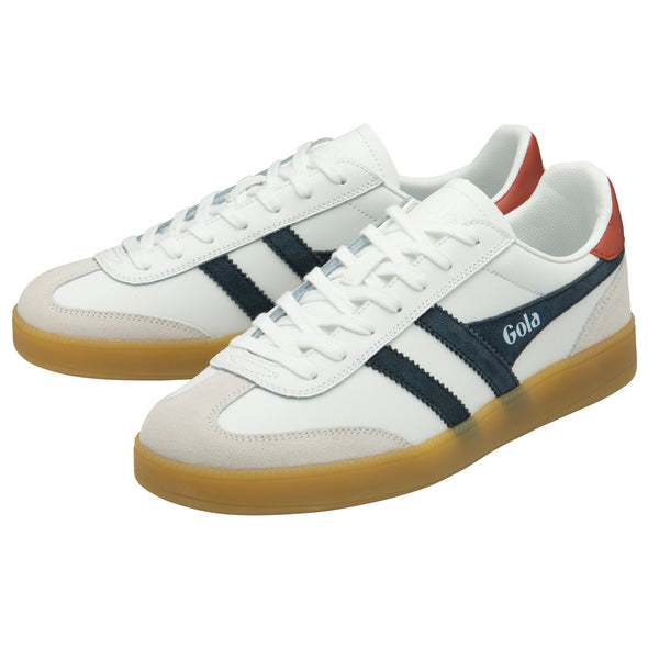 Gola Viper Leather CMB744WU White/Navy/Rust/Gum