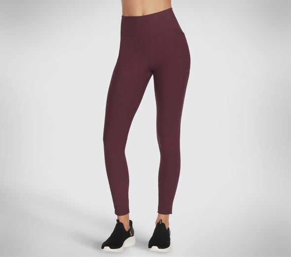 Skechers LG2 GoFlex Rib FL HW Leggings Burgundy