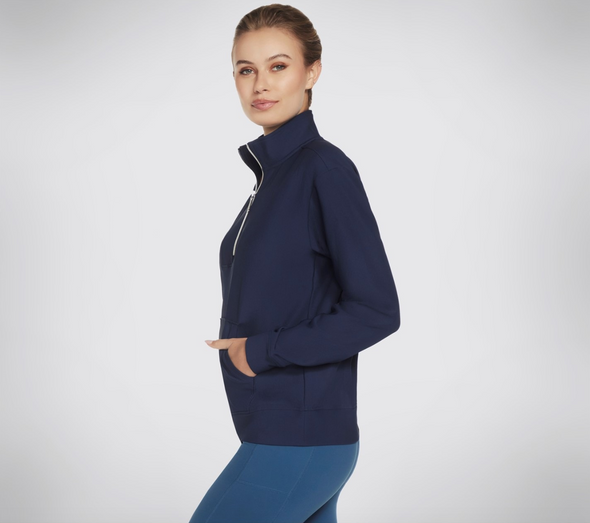 Skechers LT116 GoLuxe Rib 1/4 Zip Navy