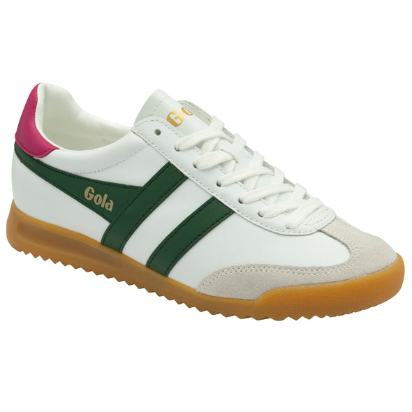 Gola Torpedo Leather CLB622WA White/Evergreen/Fuchsia