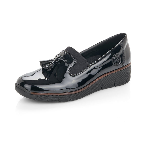 Rieker 53751-00 Black Patent