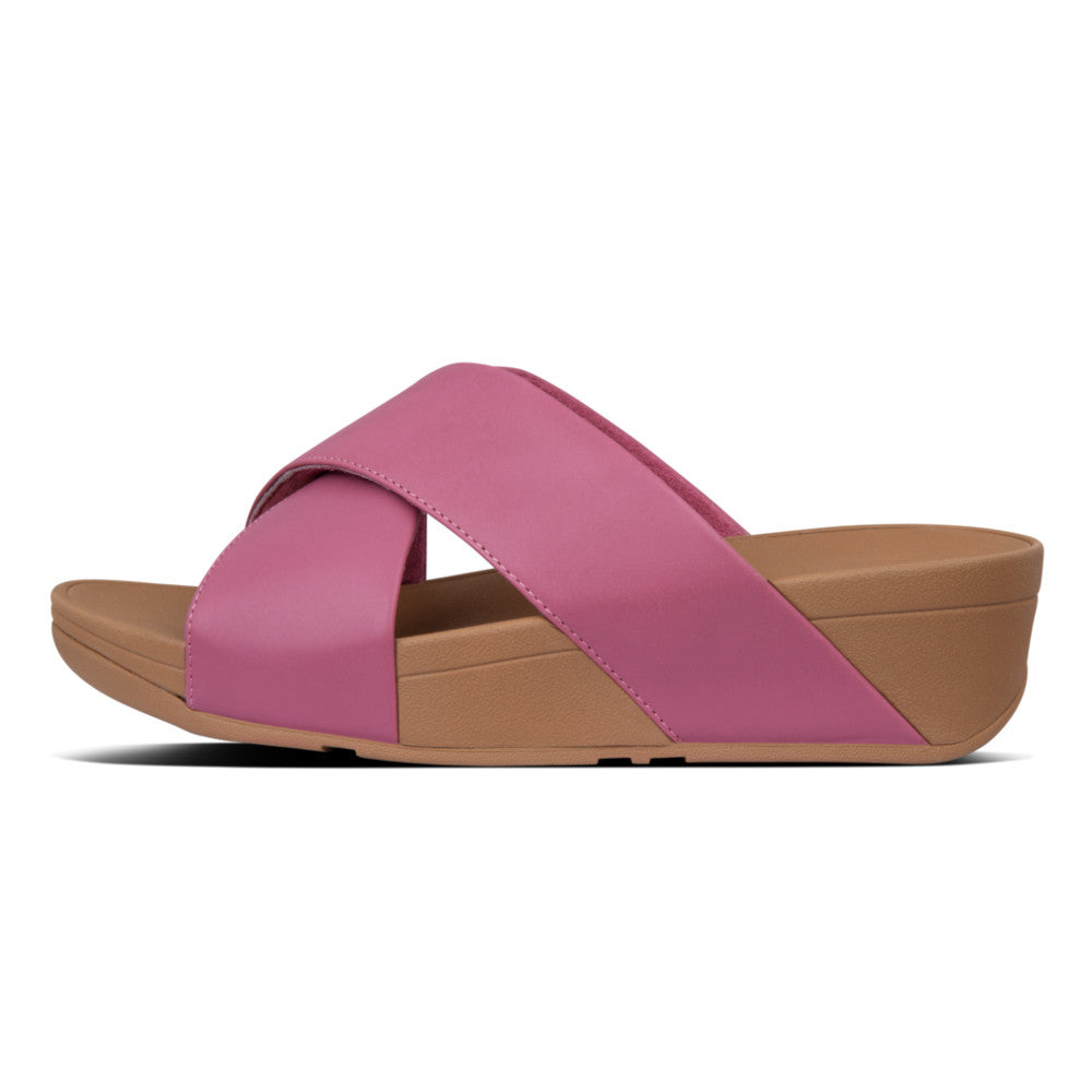 Fitflop lulu cross discount slide leather sandal