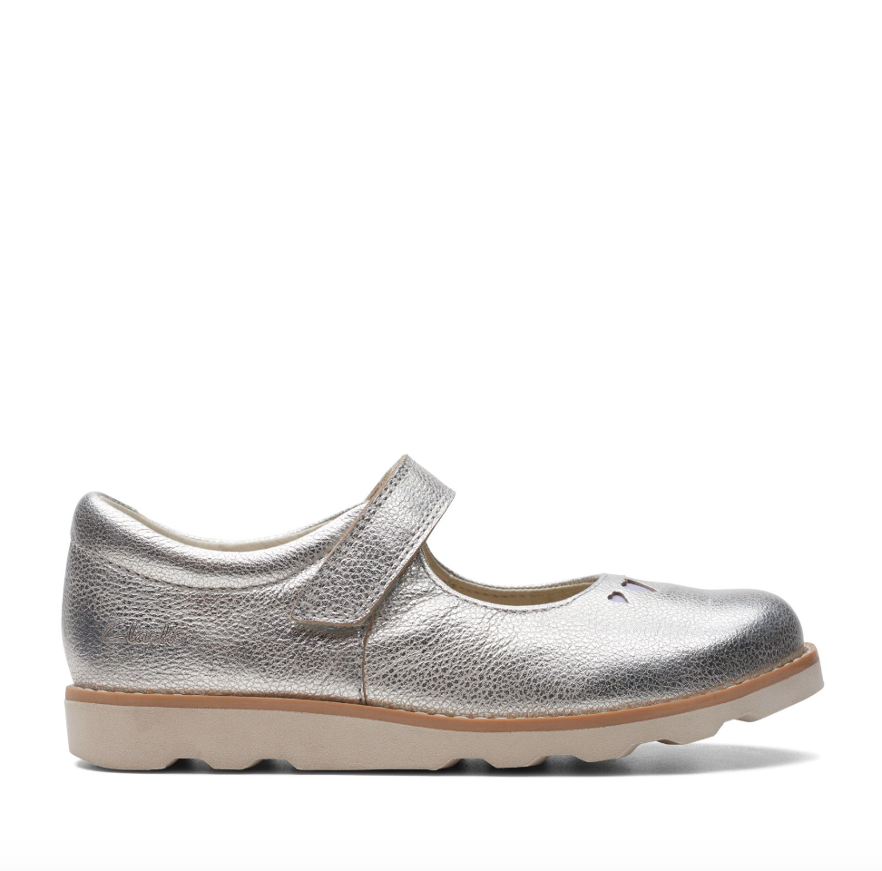 Clarks silver cheap dress shoes